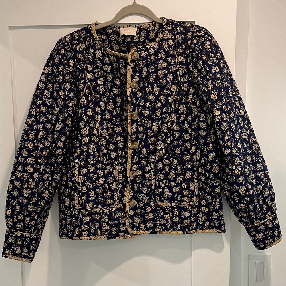 Sezane Jesper jacket Cara Mix Print Size 38